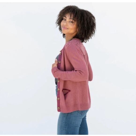 Evy's Tree Kaylee Cardigan in Dusty Rose sz M - Picture 2 of 7